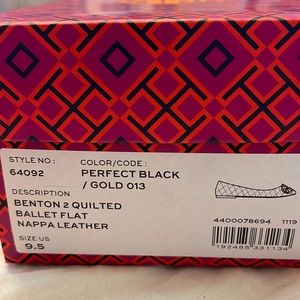 Tory Burch Black Benton2 Quilted flats